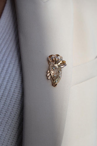 Broche Broche en or jaune 18 carats sertie de diamants 58 Facettes 1732061CN