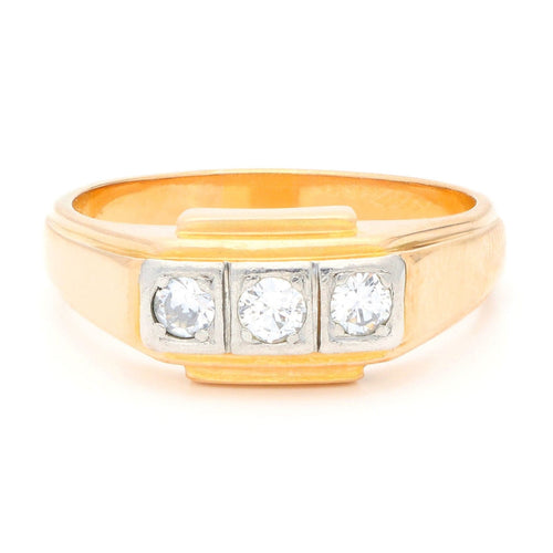 Bague 61 Bague trilogie en or blanc et or jaune 18 carats, diamants 58 Facettes 6A6425E36CD842E88C0D2E6E1AA79B92