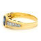 Bague 59 Bague géométrique vintage en or 18 carats, saphir et diamants 58 Facettes F9BFFB34C2F04F06AFED1654413E6CE2