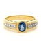 Bague 59 Bague géométrique vintage en or 18 carats, saphir et diamants 58 Facettes F9BFFB34C2F04F06AFED1654413E6CE2