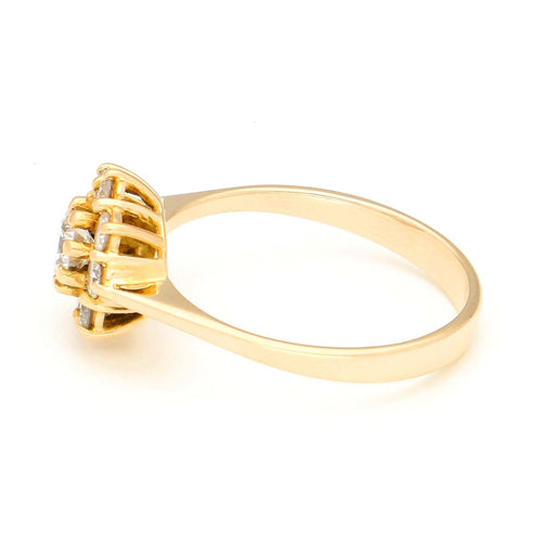 Bague 52 Bague cluster en or jaune et or blanc 18 carats avec diamants 58 Facettes F3226C58F1E34112A4C6798AAD4CE78C