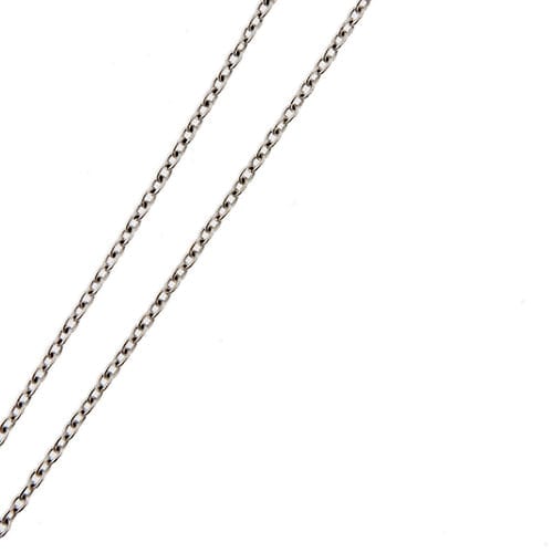 Collier Collier point de lumière - Maille rolo en or blanc 18 kt avec diamants 58 Facettes 174