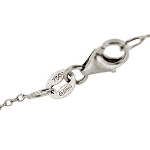 Collier Collier point de lumière - Maille rolo en or blanc 18 kt avec diamants 58 Facettes 174