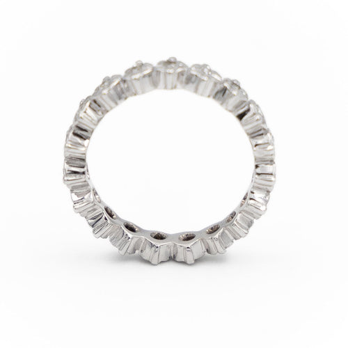 Bague 47 Alliance - Bague en or blanc 18 carats et diamants 58 Facettes 1740946CN