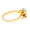 Bague 56 Bague toi et moi croisée en or jaune 18k, diamants et rubis 58 Facettes F9741822BBA242878DB6C7CCAE57A727