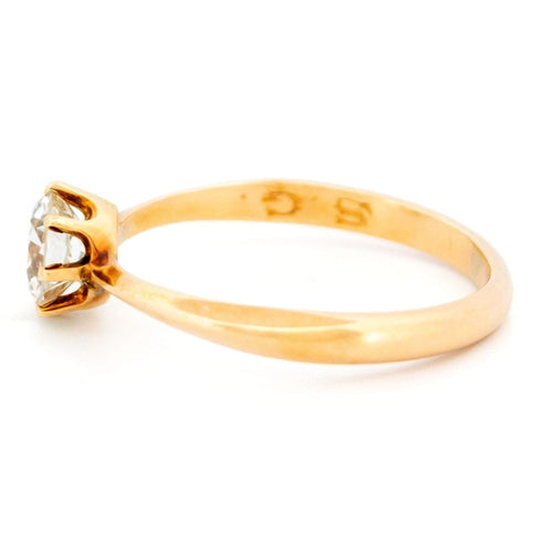 Bague 50 Bague solitaire en or jaune 14 carats et diamant 0,67 ct 58 Facettes E7B0B78B1E4549C3876B65816C9177BF