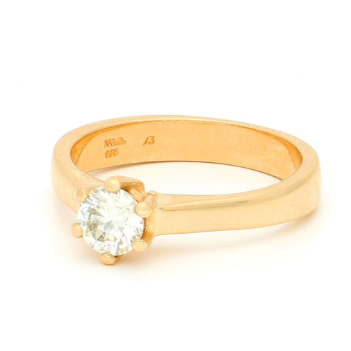 Bague 52 Bague solitaire en or jaune 18 carats et diamant 0,50 ct 58 Facettes 390F3040FCA3484EA0CB3540B3864FBF