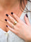 Bague 59 Bague en or jaune et or rose 18 carats pavée de diamants 58 Facettes 1751361CN