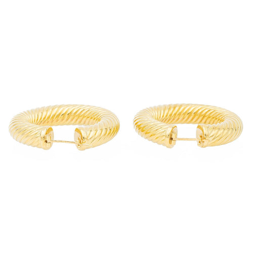 Boucles d'oreilles Boucles d'oreilles créoles torsadées en or jaune 18 carats 58 Facettes 1751503CN