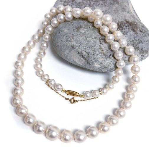 Collier Collier de perles Akoya à un rang avec fermoir en or jaune 18 carats 58 Facettes 6297EBF4CBEA4AB98094E2C345EEEAD4