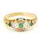 Bague 52 Bague cluster en or jaune 18k avec diamants et émeraudes 58 Facettes 652F5FDA81F24067BAB4FC72C56CA28E