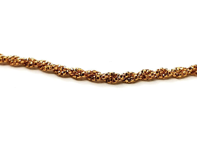 Collier Collier en or jaune 18 carats, chaîne torsadée 58 Facettes 1752286CN