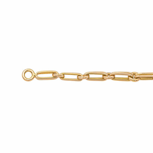 Collier Collier en or jaune 18 carats à maillons alternés 58 Facettes 1752352CN