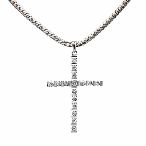 Collier Collier Or blanc Diamant 58 Facettes 1752355CN