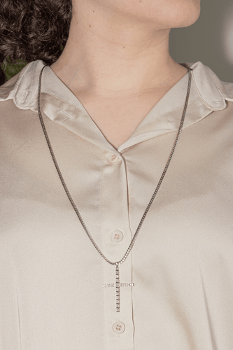 Collier Collier Or blanc Diamant 58 Facettes 1752355CN