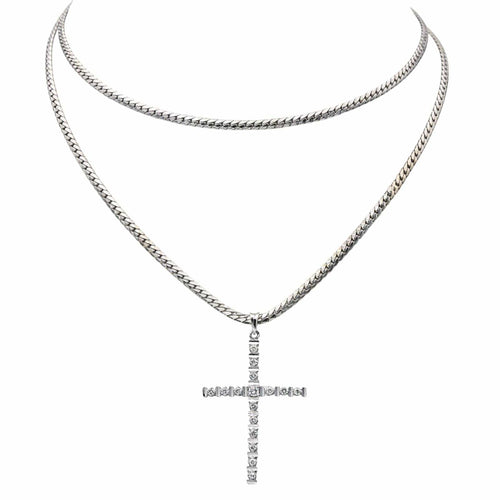 Collier Collier Or blanc Diamant 58 Facettes 1752355CN
