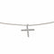 Collier Collier croix en or blanc 18 carats et diamants 58 Facettes 1752355CN