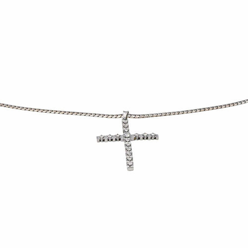 Collier Collier Or blanc Diamant 58 Facettes 1752355CN