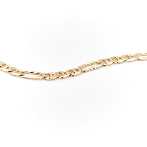 Collier Collier maille alternée en or jaune 18 carats 58 Facettes 1752495CN