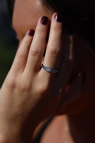 Bague 54 Bague en or blanc 18 carats sertie de diamants 58 Facettes 1752503CN