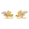 Boucles d'oreilles Boucles d'oreilles en or jaune et blanc 18 carats saphirs et diamants 58 Facettes 1752578CN