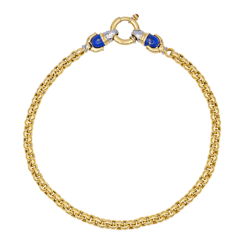 Collier Collier Or jaune Cornaline, Lapis lazuli 58 Facettes 1752772CN