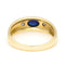 Bague 59 Bague gitane en or jaune 14 carats avec saphir et diamants 58 Facettes 038386F14D9A403B99651F0751D37B04
