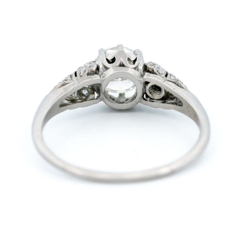 Bague 57 Art déco - Bague solitaire en platine et diamants 58 Facettes 1B60153AA3164ED1922EA025B5115CC8