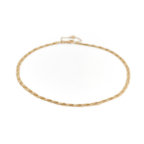 Collier Collier natte gourmette plate en or jaune 18 carats 58 Facettes 1783138CN