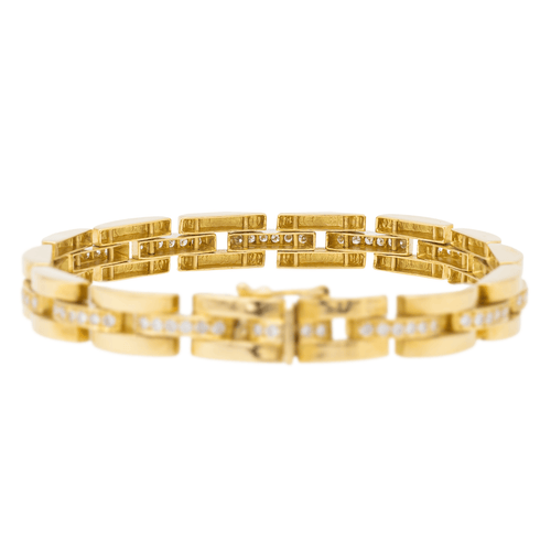 Bracelet Bracelet en or jaune 18 carats serti de diamants 58 Facettes 1783214CN