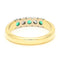 Bague 52.5 Bague ligne cinq pierres en or jaune et blanc 14 carats, diamants et émeraudes 58 Facettes 78A836AE470A492DA0A6D54A4C88D17D