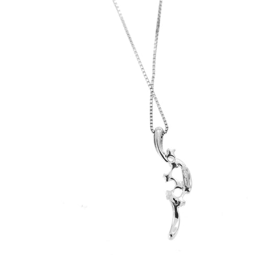 Collier Collier avec pendentif en or blanc 18 kt et diamants 58 Facettes 17885