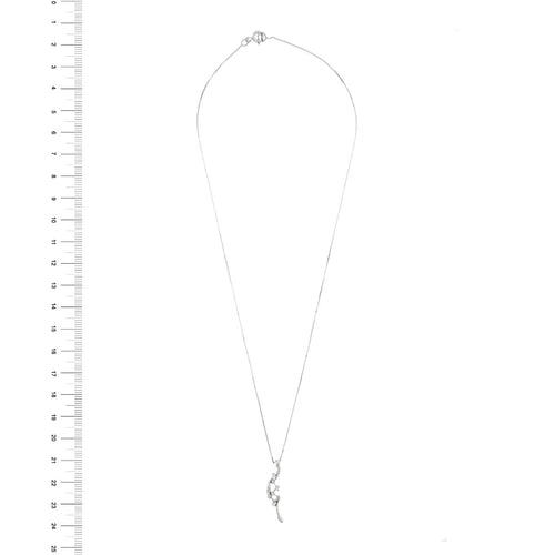 Collier Collier avec pendentif en or blanc 18 kt et diamants 58 Facettes 17885
