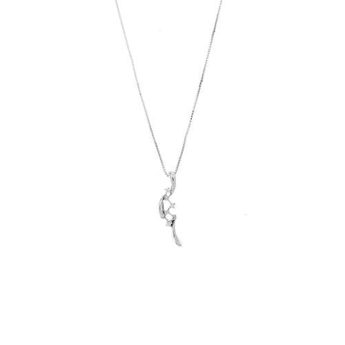 Collier Collier avec pendentif en or blanc 18 kt et diamants 58 Facettes 17885