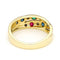 Bague 54 Bague tourbillon en or jaune 14 carats avec diamants et pierres précieuses 58 Facettes E54C28E46F4C4952A23DCDCCC4605307
