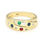 Bague 54 Bague tourbillon en or jaune 14 carats avec diamants et pierres précieuses 58 Facettes E54C28E46F4C4952A23DCDCCC4605307