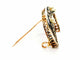 Broche Broche lune en or jaune 14 carats, argent, perles et diamants 58 Facettes 1791809CN