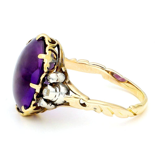 Bague 55 Bague solitaire améthyste et diamants en or 14k 58 Facettes 24AFA6740F6A4803AAAB62F959524059