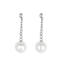 Boucles d'oreilles Boucles d'oreilles dormeuses en or blanc 18k, diamants et perle de culture 58 Facettes BO/240060