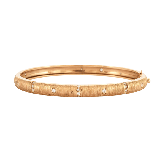Bracelet Bracelet jonc - or rose et diamants 58 Facettes DV0612-3