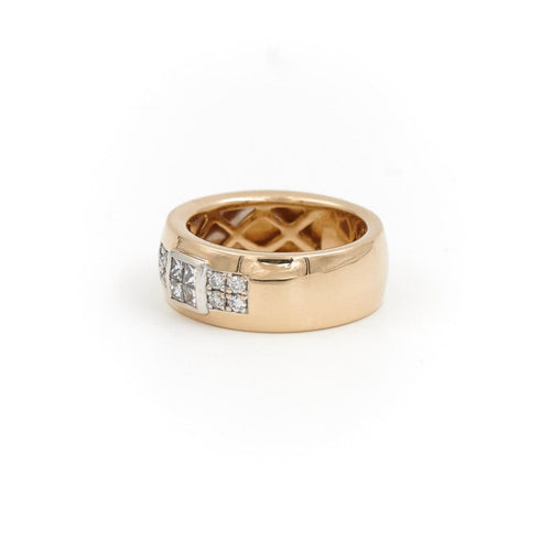Bague 53 Diamani Bague Jonc Belle Epoque Or jaune, Or blanc Diamant 58 Facettes 1807605CN