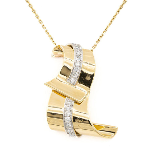 Collier Collier pendentif - Pendentif en or jaune 18 carats et diamants 58 Facettes 1807606CN