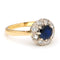 Bague 53 Bague cluster saphir et diamants en or jaune et blanc 18k 58 Facettes EE8563BA34EE40D6BFFF145C5731449E