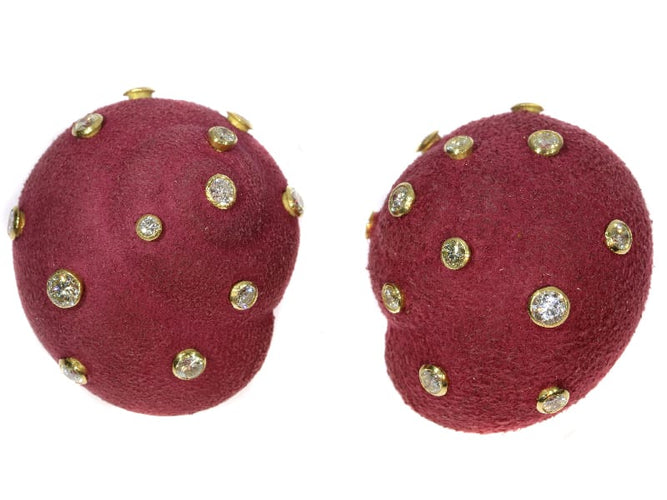 Boucles d'oreilles Christian Dior - Parure escargots en or jaune 18K et diamants 6,74 ct 58 Facettes 18134-0007