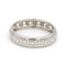 Bague 56 Alliance américaine - Bague en platine sertie de diamants 58 Facettes 1816558CN
