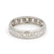 Bague 56 Alliance américaine - Bague en platine sertie de diamants 58 Facettes 1816558CN