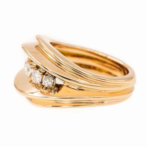 Bague 54 Bague Pont Or rose Diamant 58 Facettes 1819139CN