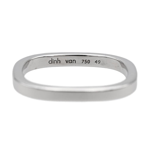 Bague 49 Dinh Van Bague Alliance Alliance carrée Or blanc 58 Facettes 1819466CN