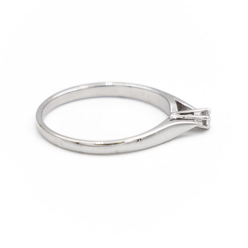 Bague 54 Bague Solitaire Or blanc Diamant 58 Facettes 1820055CN