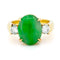 Bague 55 Bague trilogie - Jade et diamants en or jaune 18k 58 Facettes 118B48B67DF24E80BFC89DBD67E912C4